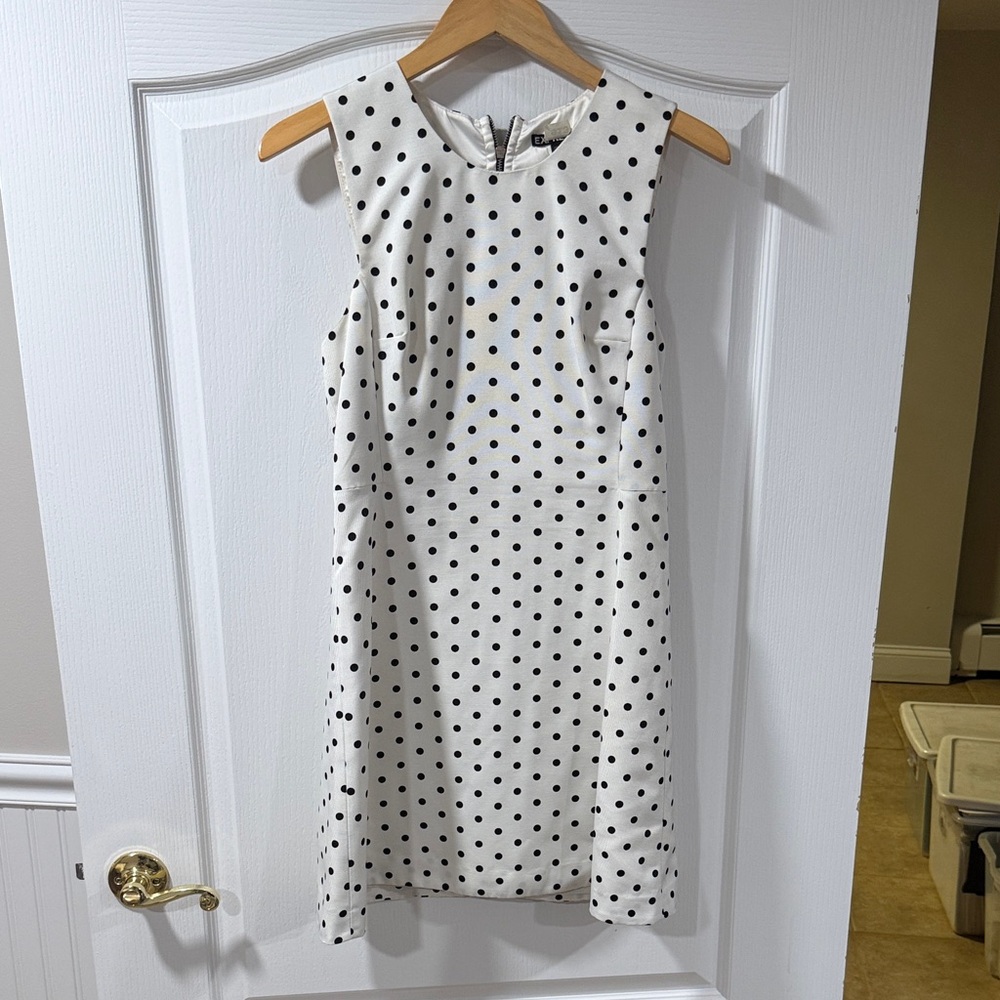 Express Black and White Polka Dot Mini Dress